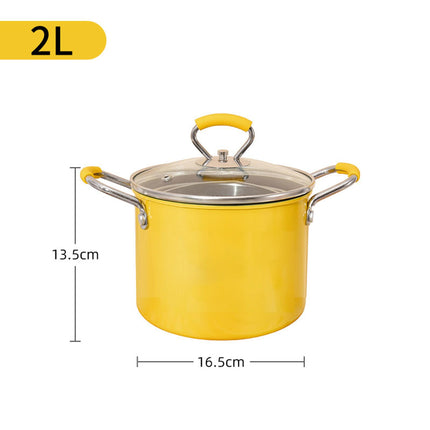 Crofta Stainless Steel Frying Pot Deep Frying Pot for Home Kitchen Fryer Fries Fish 2L