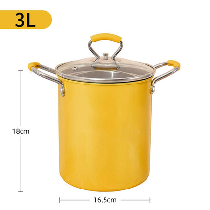 Crofta Stainless Steel Frying Pot Deep Frying Pot for Home Kitchen Fryer Fries Fish 3L