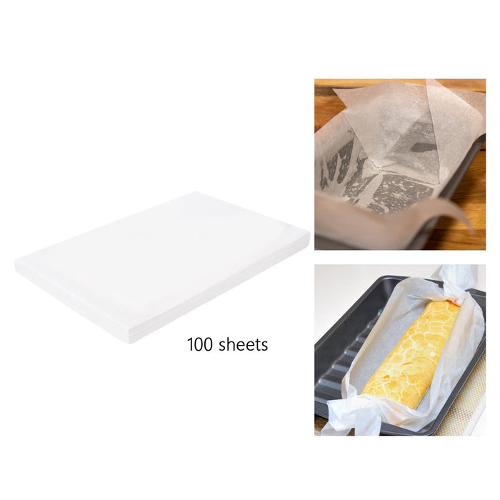 Crofta 100Pcs Silicone Oil Paper Baking Oilproof for Cooking Bread Bakeware Cupcake 23cmx33cm