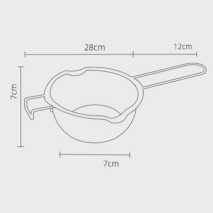 Crofta Melting Boiling Pot Double Spout Butter Melting Pot for Outdoor Home Cooking large