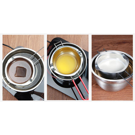 Crofta Melting Boiling Pot Double Spout Butter Melting Pot for Outdoor Home Cooking large