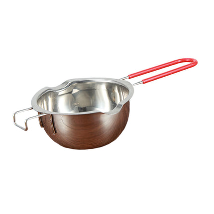 Crofta Melting Boiling Pot Double Spout Butter Melting Pot for Outdoor Home Cooking large