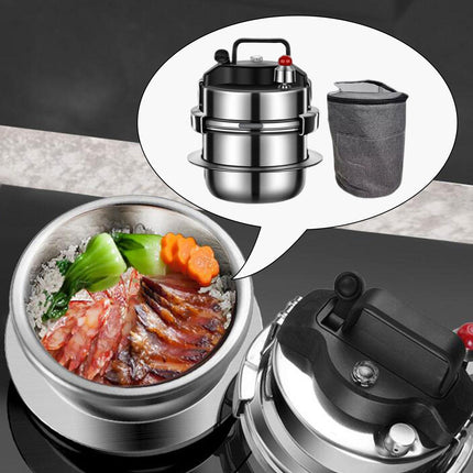 Crofta Mini Pressure Cooker Cookware Stewed Meat Pot for Household Kitchen Outdoor