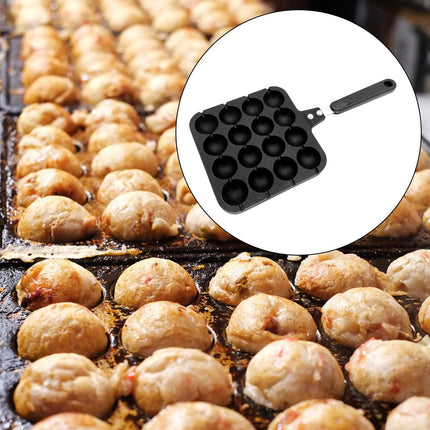 Crofta Takoyaki Octopus Ball Maker Takoyaki Maker Baking Pan for Kitchen Restaurant 16 Hole