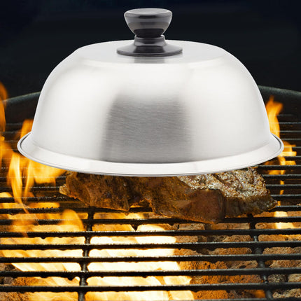 Crofta Grill Domes Cover Grilling Basting Steaming Cover for Kitchen Steak Barbecue 20cm