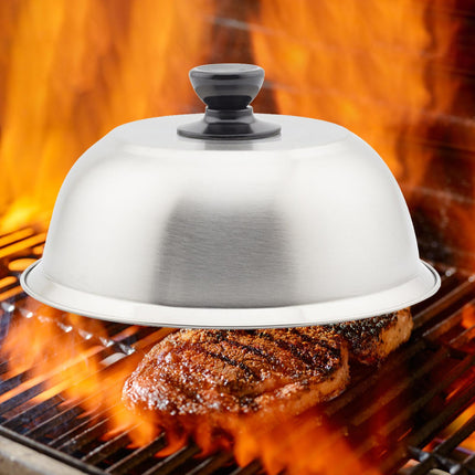 Crofta Grill Domes Cover Grilling Basting Steaming Cover for Kitchen Steak Barbecue 20cm