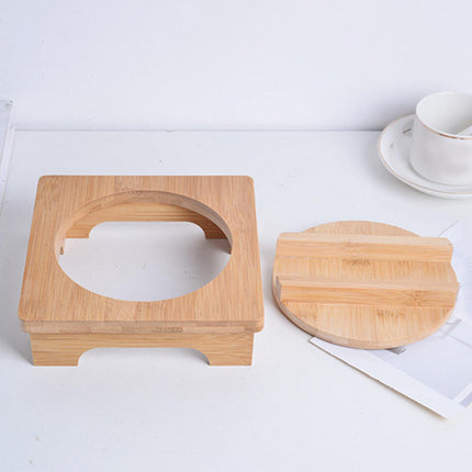 Crofta Bamboo Trivet Natural Bamboo Trivet Mat for Hot Dishes Hot Pot Bibimbap Food Pot holder