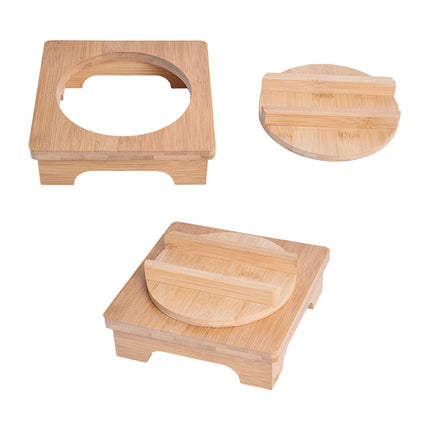 Crofta Bamboo Trivet Natural Bamboo Trivet Mat for Hot Dishes Hot Pot Bibimbap Food Pot holder