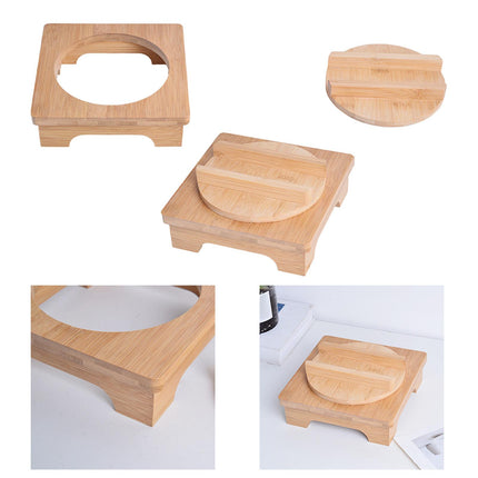 Crofta Bamboo Trivet Natural Bamboo Trivet Mat for Hot Dishes Hot Pot Bibimbap Food Pot holder