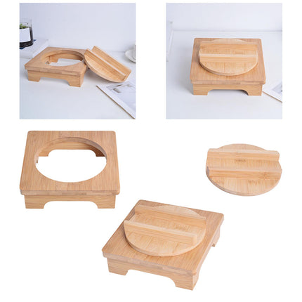 Crofta Bamboo Trivet Natural Bamboo Trivet Mat for Hot Dishes Hot Pot Bibimbap Food Pot holder