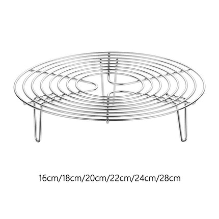 Crofta Round Cooking Rack Round Stainless Steel Steamer Rack for Restaurant Kitchen 6.30inch