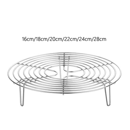 Crofta Round Cooking Rack Round Stainless Steel Steamer Rack for Restaurant Kitchen 6.30inch