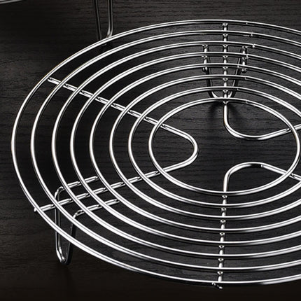 Crofta Round Cooking Rack Round Stainless Steel Steamer Rack for Restaurant Kitchen 6.30inch