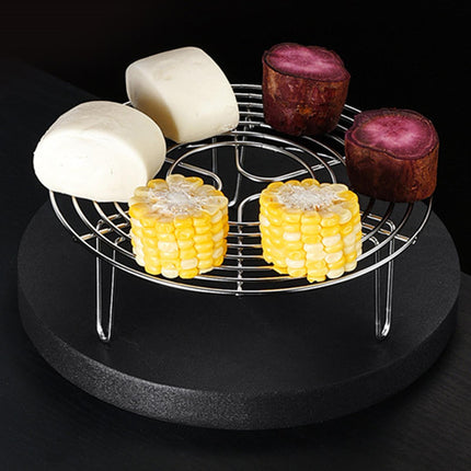 Crofta Round Cooking Rack Round Stainless Steel Steamer Rack for Restaurant Kitchen 6.30inch