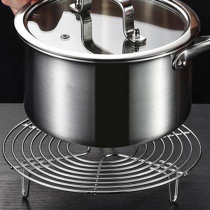 Crofta Round Cooking Rack Round Stainless Steel Steamer Rack for Restaurant Kitchen 6.30inch