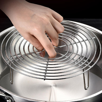 Crofta Round Cooking Rack Round Stainless Steel Steamer Rack for Restaurant Kitchen 6.30inch