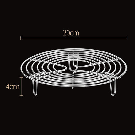 Crofta Round Cooking Rack Round Stainless Steel Steamer Rack for Restaurant Kitchen 7.87inch