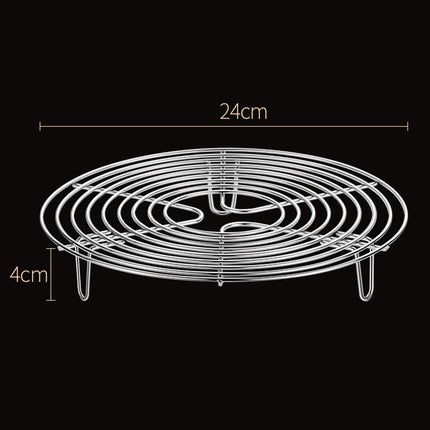 Crofta Round Cooking Rack Round Stainless Steel Steamer Rack for Restaurant Kitchen 9.45inch