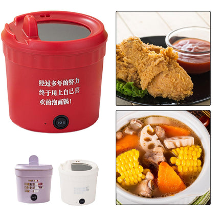 Crofta Portable Soup Steamer Multifunctional Electric Cooker for Pasta Porridge Egg violet