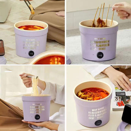 Crofta Portable Soup Steamer Multifunctional Electric Cooker for Pasta Porridge Egg violet