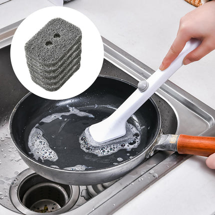 Crofta 5x Disposable Brush Head Durable 5x7cm Multipurpose Kitchen Clean Brush Head gray