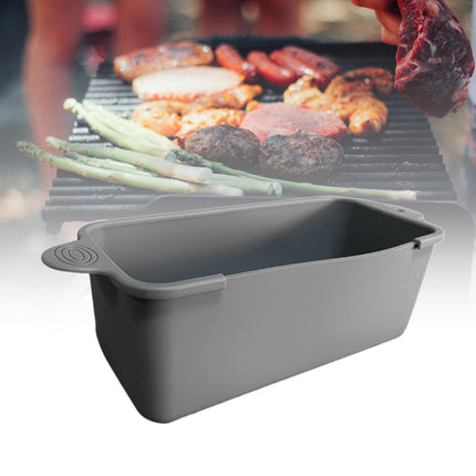 Crofta Griddle Dripping Tray Washable Oil Drip Pan Liners for Party Picnics Kitchen gray