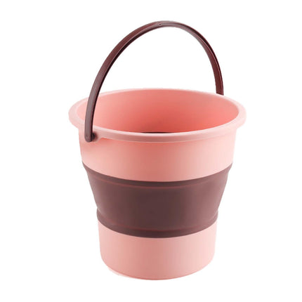 Crofta Collapsible Bucket Camping Beach Sand Water Pot Pail for Indoor Use Car Wash Pink