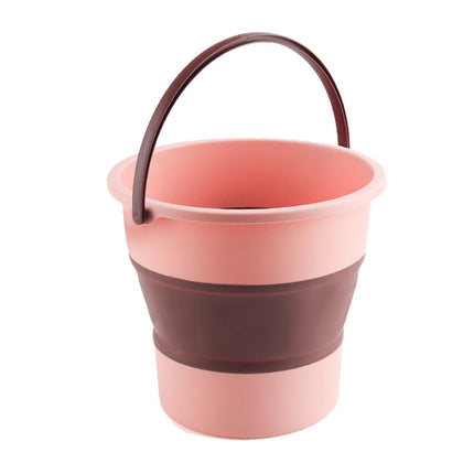 Crofta Collapsible Bucket Camping Beach Sand Water Pot Pail for Indoor Use Car Wash Pink