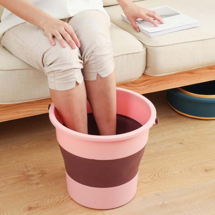 Crofta Collapsible Bucket Camping Beach Sand Water Pot Pail for Indoor Use Car Wash Pink