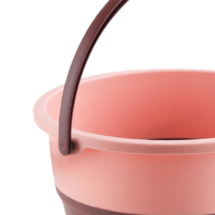 Crofta Collapsible Bucket Camping Beach Sand Water Pot Pail for Indoor Use Car Wash Pink