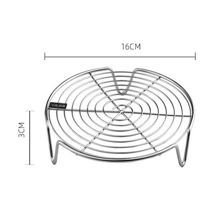 Crofta Stainless Steel Steamer Rack Steaming Tray Stand for Restaurant Kitchen 16cm