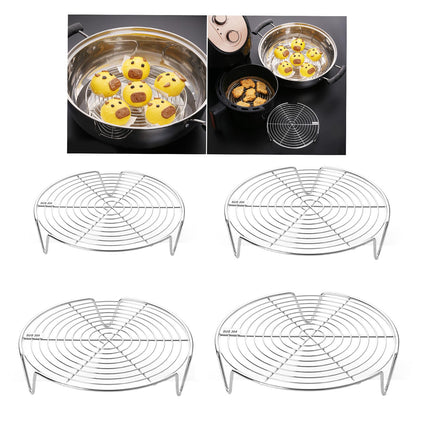 Crofta Stainless Steel Steamer Rack Steaming Tray Stand for Restaurant Kitchen 16cm