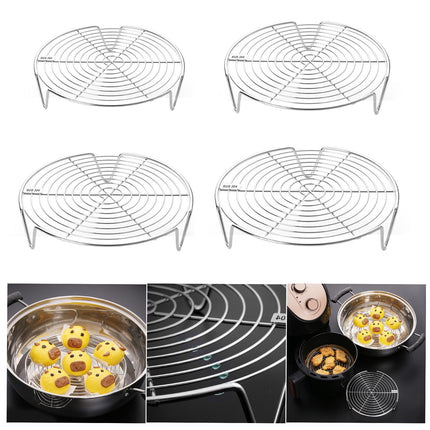 Crofta Stainless Steel Steamer Rack Steaming Tray Stand for Restaurant Kitchen 16cm