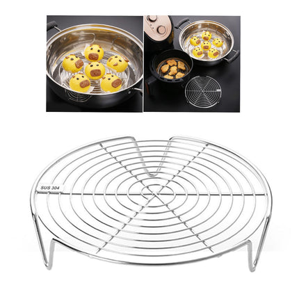 Crofta Stainless Steel Steamer Rack Steaming Tray Stand for Restaurant Kitchen 16cm