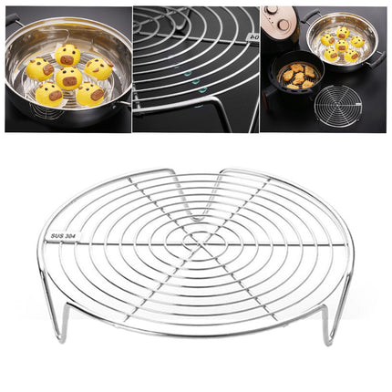 Crofta Stainless Steel Steamer Rack Steaming Tray Stand for Restaurant Kitchen 16cm