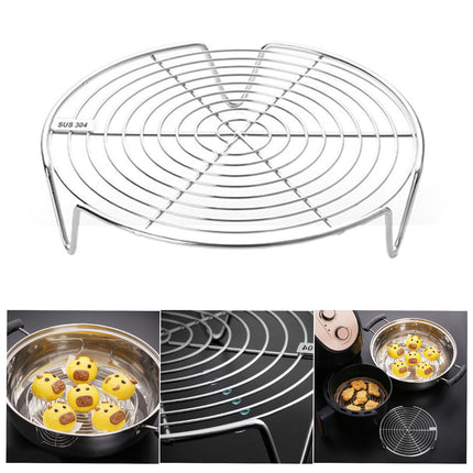 Crofta Stainless Steel Steamer Rack Steaming Tray Stand for Restaurant Kitchen 16cm