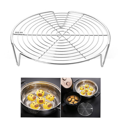 Crofta Stainless Steel Steamer Rack Steaming Tray Stand for Restaurant Kitchen 16cm