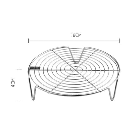 Crofta Stainless Steel Steamer Rack Steaming Tray Stand for Restaurant Kitchen 18cm