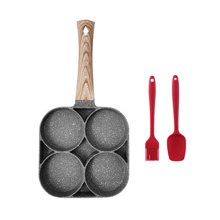 Crofta Egg Frying Pan Griddle Pan Fried Egg Pan for Burger Sandwich Sausage Patties 4 Hole