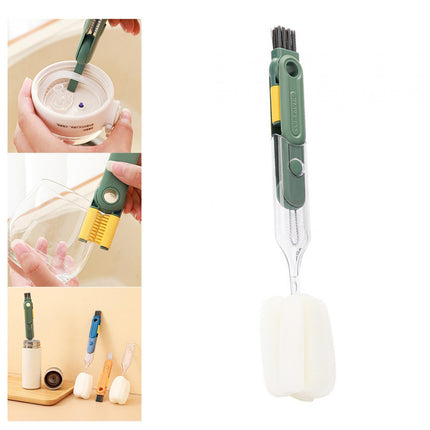 Crofta Bottle Brush Kitchen Tools Bottle Cleaning Brush for Sports Bottle Mugs Cups Green