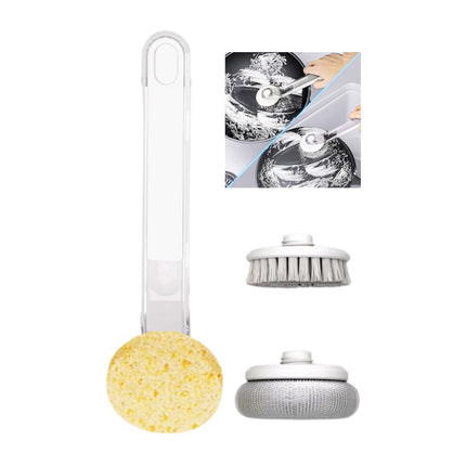 Crofta Pot Brush Non Scratch Scrubbing Dish Brushes for Stoves Cleaning Countertops White