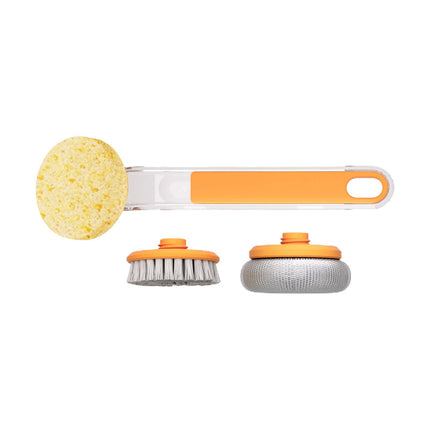 Crofta Pot Brush Non Scratch Scrubbing Dish Brushes for Stoves Cleaning Countertops Orange