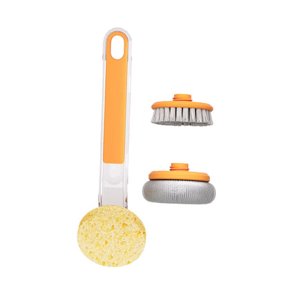 Crofta Pot Brush Non Scratch Scrubbing Dish Brushes for Stoves Cleaning Countertops Orange