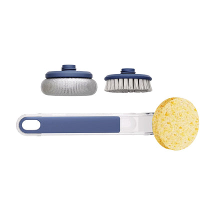 Crofta Pot Brush Non Scratch Scrubbing Dish Brushes for Stoves Cleaning Countertops Blue