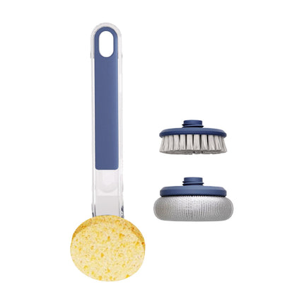 Crofta Pot Brush Non Scratch Scrubbing Dish Brushes for Stoves Cleaning Countertops Blue