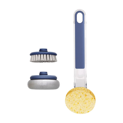 Crofta Pot Brush Non Scratch Scrubbing Dish Brushes for Stoves Cleaning Countertops Blue