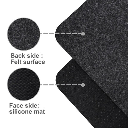 Crofta Heat Resistant Mat Washable Silicone Mats for Coffee Maker Air Fryer Blender Rectangle