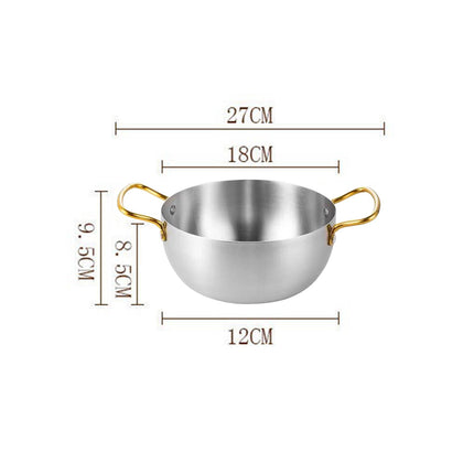 Ramen Cooking Pot Multipurpose Instant Noodles Pot for Kitchen Backyard Stew 18cm