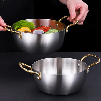 Ramen Cooking Pot Multipurpose Instant Noodles Pot for Kitchen Backyard Stew 22cm