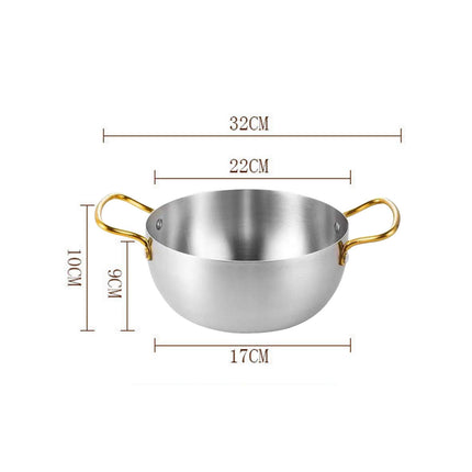 Ramen Cooking Pot Multipurpose Instant Noodles Pot for Kitchen Backyard Stew 22cm